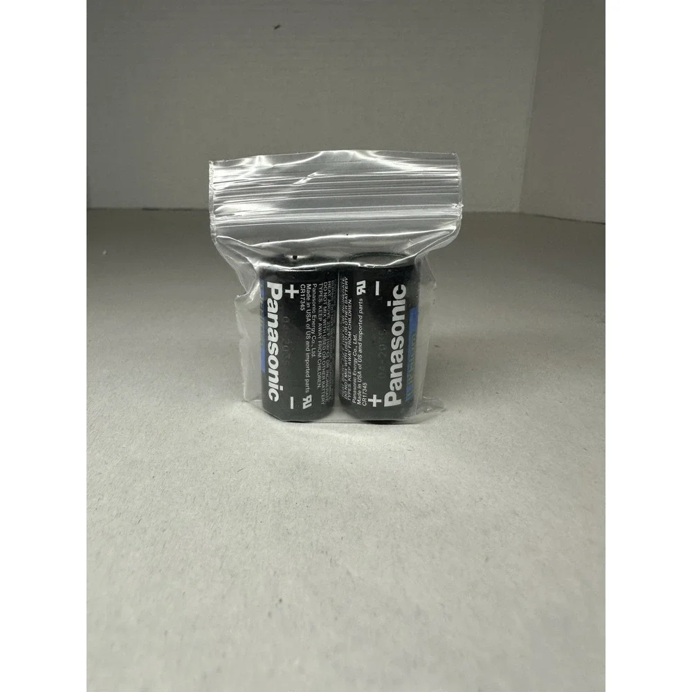 Panasonic CR123A 3V Long Lasting Lithium Batteries Pack of 2 Brand New